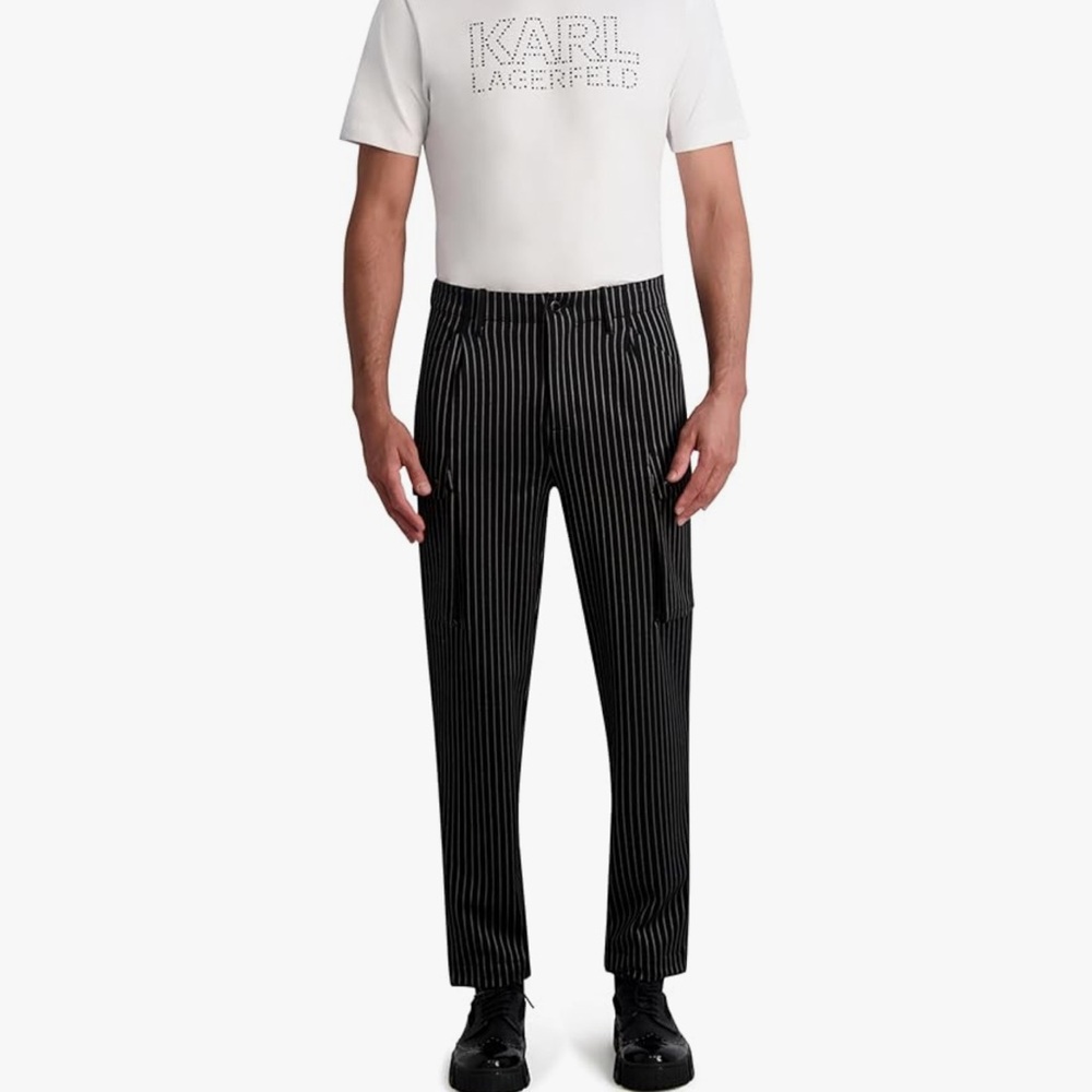 Karl Lagerfeld Black Cargo Pants